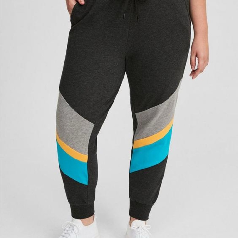 Torrid Black and Blue Track Pants
